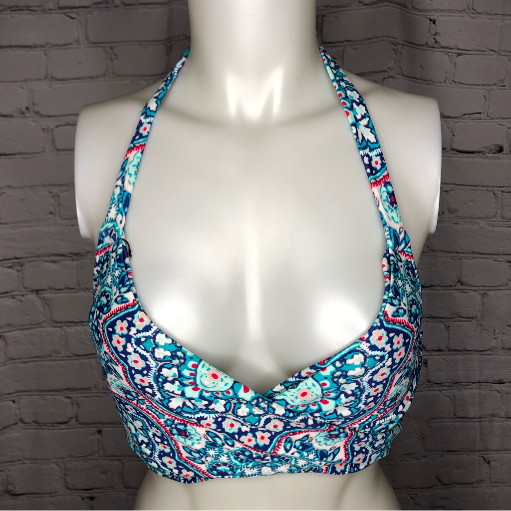 Athleta Monaco Bra Cup Wrap Bikini Top Size 34 B/C